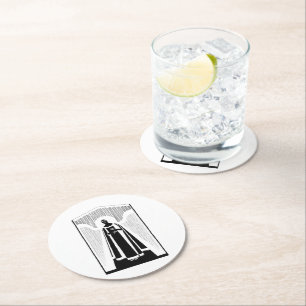 Dessous-de-verre Rond En Papier Tapisserie minimaliste pour bar Art vintage en pap