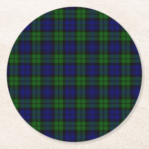 Dessous-de-verre Rond En Papier Tartan de Blackwatch