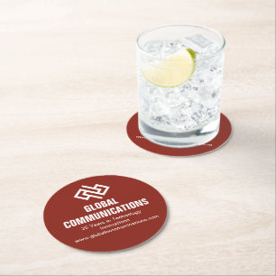 Dessous-de-verre Rond En Papier Technologie d'entreprise de marketing commercial r