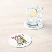 Dessous-de-verre Rond En Papier Tequila moins cher que la thérapie amusante Tequil (En situation)