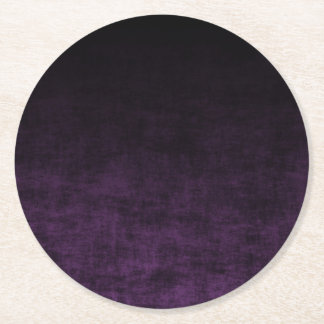 Dessous-de-verre Rond En Papier Texture ombrée grunge noir et violet