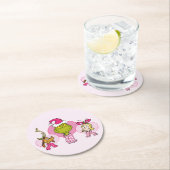 Dessous-de-verre Rond En Papier The Grinch Crew in Pink Valentine's Portrait (En situation)
