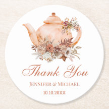 Théière Florale d'Automne Mariage Favori Remerciem