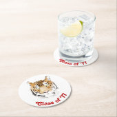 Dessous-de-verre Rond En Papier Tiger Tiger Classe aquarelle Réunion (En situation)