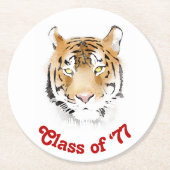 Dessous-de-verre Rond En Papier Tiger Tiger Classe aquarelle Réunion (Devant)