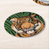 Dessous-de-verre Rond En Papier Tigre (Incliné)