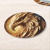 Dessous-de-verre Rond En Papier Timekeeper Majestic Eagle (Incliné)