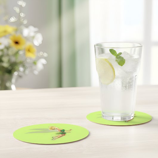 Dessous-de-verre Rond En Papier Tinker Bell Paper Coaster