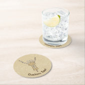 Dessous-de-verre Rond En Papier Tire-bouchon (En situation)