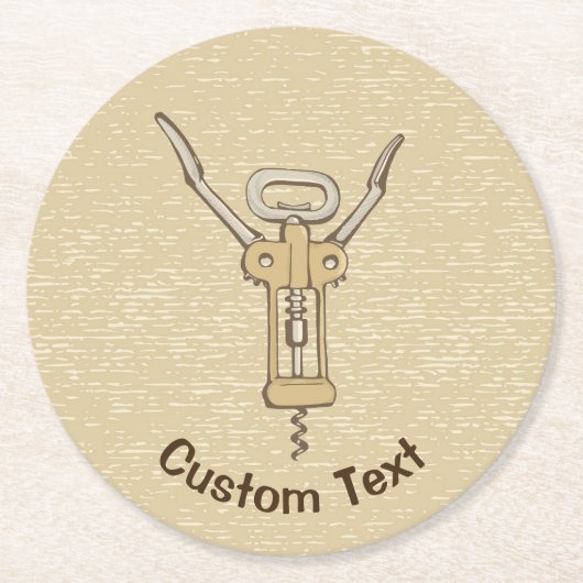 Dessous-de-verre Rond En Papier Tire-bouchon (Devant)