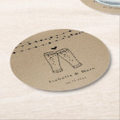 Dessous-de-verre Rond En Papier Toast à la bière (Incliné)