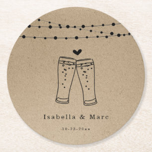 Dessous-de-verre Rond En Papier Toast de bière