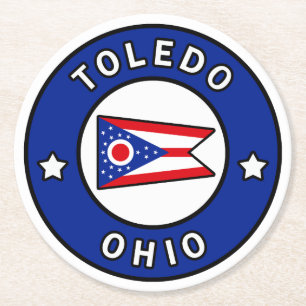 Dessous-de-verre Rond En Papier Toledo Ohio