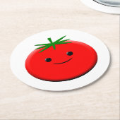 Dessous-de-verre Rond En Papier Tomato rouge (Incliné)