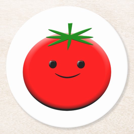 Dessous-de-verre Rond En Papier Tomato rouge (Devant)