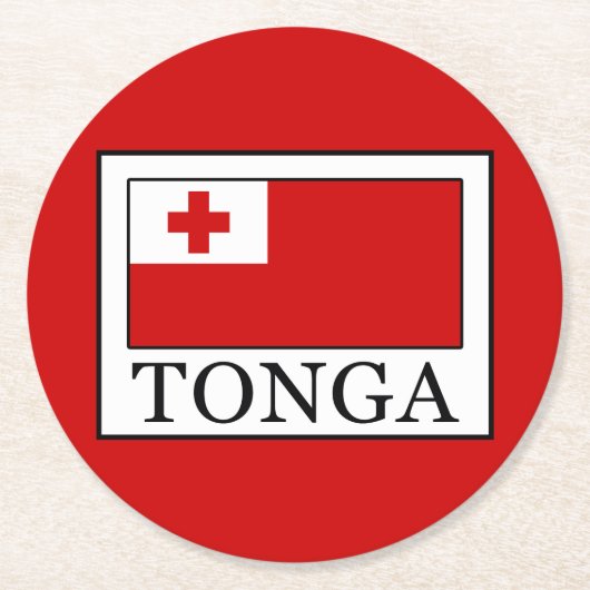 Dessous-de-verre Rond En Papier Tonga (Devant)