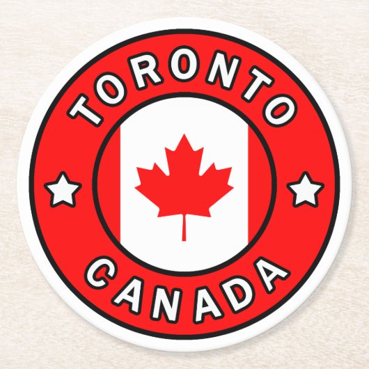 Dessous-de-verre Rond En Papier Toronto Canada (Devant)