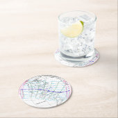 Dessous-de-verre Rond En Papier Total Solaire Eclipse 2045 Global Path (En situation)