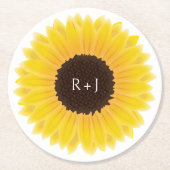 Dessous-de-verre Rond En Papier Tournesol (Devant)