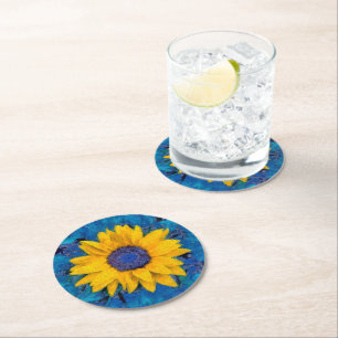 Dessous-de-verre Rond En Papier Tournesol