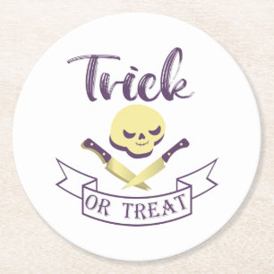 Dessous-de-verre Rond En Papier Tracer ou traiter les arêtes du crâne Ruban d'Hall