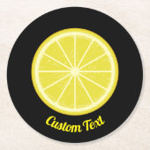 Dessous-de-verre Rond En Papier Tranche de citron (Devant)