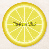 Dessous-de-verre Rond En Papier Tranche de citron (Devant)