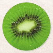 Dessous-de-verre Rond En Papier Tranche fraîche de kiwis (Devant)