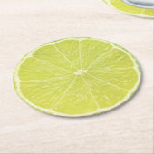 Dessous-de-verre Rond En Papier Tranches de chaux (Incliné)