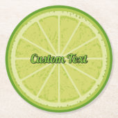 Dessous-de-verre Rond En Papier Tranches de chaux (Devant)