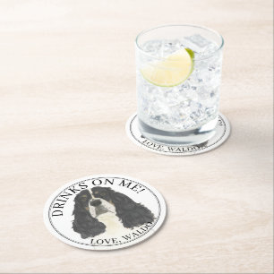 Dessous-de-verre Rond En Papier Tricolor anglais Springer espagnol