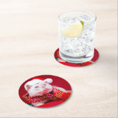 Dessous-de-verre Rond En Papier Trident les dessous de verre de chat (En situation)