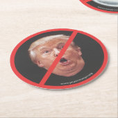 Dessous-de-verre Rond En Papier Trump Face Paper Coaster (Incliné)