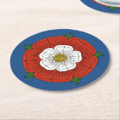 Dessous-de-verre Rond En Papier Tudor Rose (Incliné)
