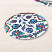 Dessous-de-verre Rond En Papier tuile de iznik (Incliné)