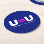 Dessous-de-verre Rond En Papier U=U VIH non détectable égale non transmettable (Incliné)