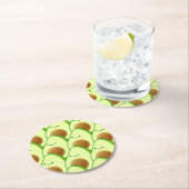 Dessous-de-verre Rond En Papier Un adorable Avocado (En situation)