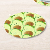 Dessous-de-verre Rond En Papier Un adorable Avocado (Incliné)