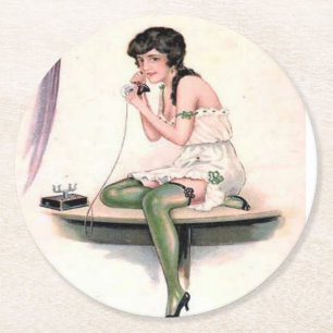 Dessous-de-verre Rond En Papier Un pack de six dessous de verre