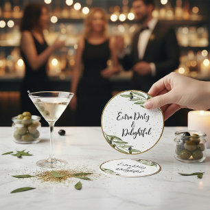 Dessous-de-verre Rond En Papier Un petit peu de plaisir Soirée Martini