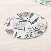 Dessous-de-verre Rond En Papier Un rose (Incliné)