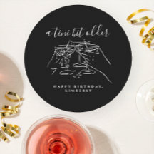 Un Tini Un Peu Plus Vieux Noir Main Dessinée Fête