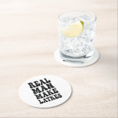 Dessous-de-verre Rond En Papier Un vrai homme rend Latkes amusant Super Hanoukka (En situation)