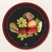 Dessous-de-verre Rond En Papier Underlägg — Choklad (Devant)