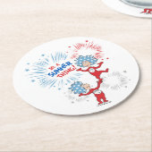 Dessous-de-verre Rond En Papier Une chose deux C'est une chose d'été (Incliné)