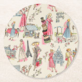 Dessous-de-verre Rond En Papier Une journée à Paris (Devant)