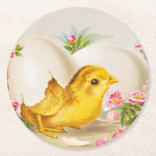 Dessous-de-verre Rond En Papier "Une offrande de Pâques" Carte victorienne vintage