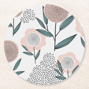 Dessous-de-verre Rond En Papier Une rose