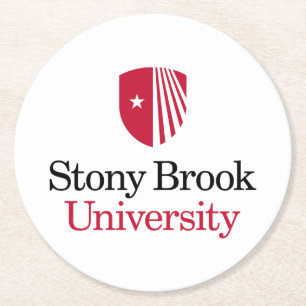 Dessous-de-verre Rond En Papier Université Stony Brook Mot-symbole