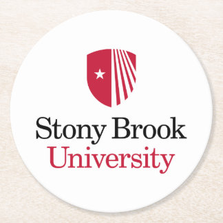 Dessous-de-verre Rond En Papier Université Stony Brook | Mot-symbole